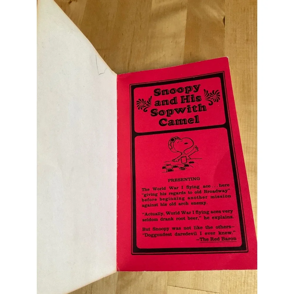 Vintage 1969 Snoopy and His Sopwith Camel Charles M Schulz Peanuts Color Pages